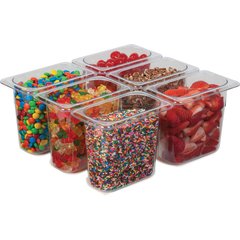 3068707 StorPlus™ Polycarbonate Food Pan 1/9 Size, 4" Deep - Clear