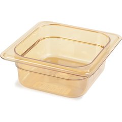 3088313 StorPlus™ High Heat Food Pan 1/6 Size, 2.5" Deep - Amber