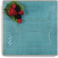 6402215 Grove Melamine Square Plate 10.5" - Aqua
