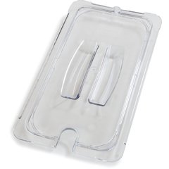 10271U07 StorPlus™ Polycarbonate Notched Handled Universal Lid 1/3 Size - Clear