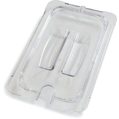 10291U07 StorPlus™ Polycarbonate Notched Handled Universal Lid 1/4 Size - Clear