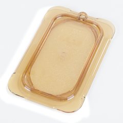 10536U13 StorPlus™ High Heat Flat Universal Food Pan Lid 1/9 Size - Amber