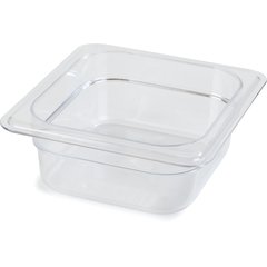 3068307 StorPlus™ Polycarbonate Food Pan 1/6 Size, 2.5" Deep - Clear