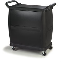 CC2036P03 Small Bussing Cart w/Panels 18" x 36.25" x 38" - Black