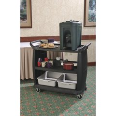 CC224303 Bussing Cart 23" x 42" x 37.5" - Black