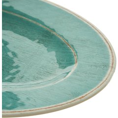 6402015 Grove Melamine Oval Plate 12" x 8" - Aqua