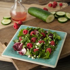 6402315 Grove Melamine Square Salad Plate 8.5" - Aqua