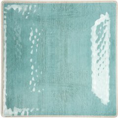 6402215 Grove Melamine Square Plate 10.5" - Aqua