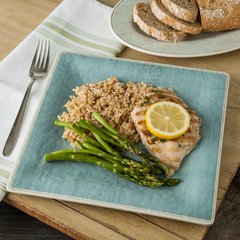 6402215 Grove Melamine Square Plate 10.5" - Aqua