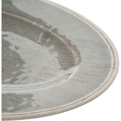 6402018 Grove Melamine Oval Plate 12" x 8" - Smoke