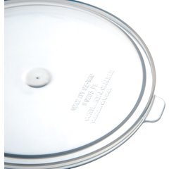 020230 Polypropylene Bain Marie Food Storage Container Lid 2 - 3 1/2 qt - Translucent