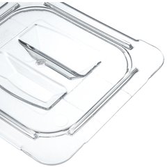 10310U07 StorPlus™ Polycarbonate Handled Universal Lid 1/6 Size - Clear