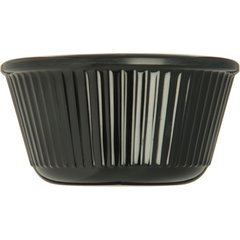S29103 Melamine Fluted Bowl Ramekin 4 oz - Black