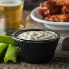 S29103 Melamine Fluted Bowl Ramekin 4 oz - Black