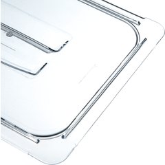 10230U07 StorPlus™ Polycarbonate Handled Universal Lid 1/2 Size - Clear