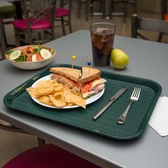 CT141808 Cafe® Fast Food Cafeteria Tray 14" x 18" - Forest Green