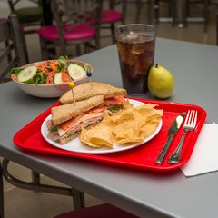 CT101405 Cafe® Fast Food Cafeteria Tray 10" x 14" - Red