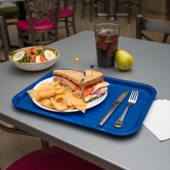 CT121614 Cafe® Fast Food Cafeteria Tray 12" x 16" - Blue
