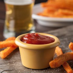 S27522 Melamine Smooth Ramekin 1.5 oz - Honey Yellow