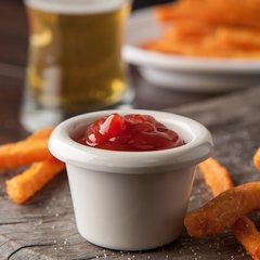 S27742 Melamine Smooth Ramekin 1.75 oz - Bone