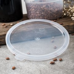 060230 Polypropylene Bain Marie Food Storage Container Lid 6 - 8 qt - Translucent