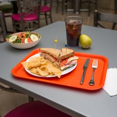 CT121624 Cafe® Fast Food Cafeteria Tray 12" x 16" - Orange