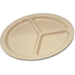 KL10225 Kingline™ Melamine 3-Compartment Plate 10" - Tan