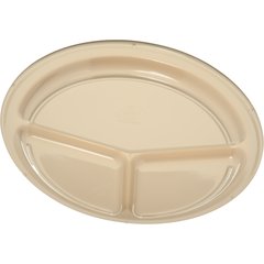 KL10225 Kingline™ Melamine 3-Compartment Plate 10" - Tan