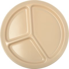 KL10225 Kingline™ Melamine 3-Compartment Plate 10" - Tan