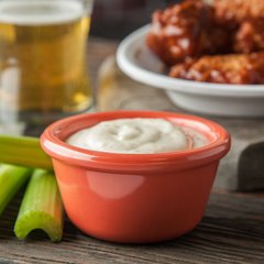 S28352 Melamine Smooth Ramekin 4 oz - Sunset Orange