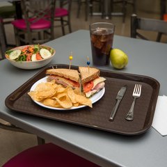 CT141869 Cafe® Fast Food Cafeteria Tray 14" x 18" - Chocolate