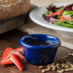 S29260 Melamine Fluted Ramekin 2 oz - Cobalt Blue