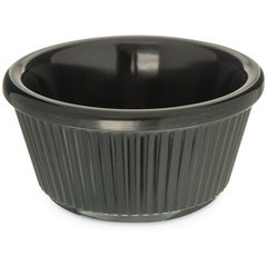 S29303 Melamine Fluted Ramekin 3 oz - Black