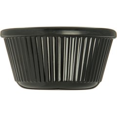 S29303 Melamine Fluted Ramekin 3 oz - Black