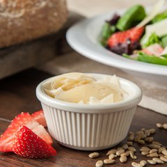 S29342 Melamine Fluted Ramekin 3 oz - Bone