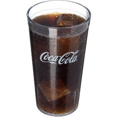52163550E Coca-Cola® Stackable™ SAN Plastic Tumbler 16 oz - Coke - Clear