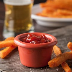 S27552 Melamine Smooth Ramekin 1.5 oz - Sunset Orange