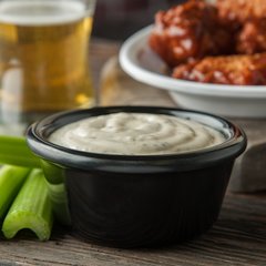 S29003 Melamine Smooth Bowl Ramekin 6 oz - Black