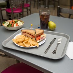 CT141823 Cafe® Fast Food Cafeteria Tray 14" x 18" - Gray