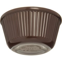 S28769 Melamine Fluted Bowl Ramekin 4 oz - Chocolate