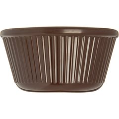 S28769 Melamine Fluted Bowl Ramekin 4 oz - Chocolate