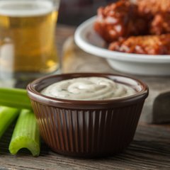 S28769 Melamine Fluted Bowl Ramekin 4 oz - Chocolate