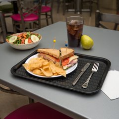 CT121603 Cafe® Fast Food Cafeteria Tray 12" x 16" - Black