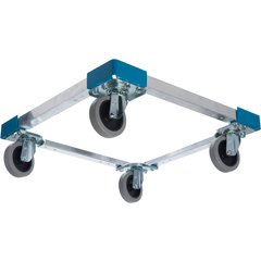C2220A14 E-Z Glide™ Open Aluminum Dolly Without Handle 20.63" x 20.63" x 6.5" - Carlisle Blue