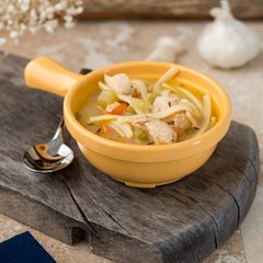 700622 Handled Soup Bowl 8 oz, 4-5/8" - Honey Yellow