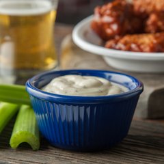 S29160 Melamine Fluted Bowl Ramekin 4 oz - Cobalt Blue