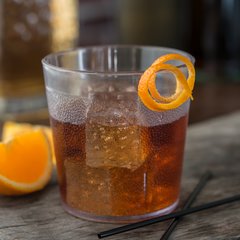 5529-8107 Stackable™ Old Fashion SAN Plastic Tumbler 9 oz - Cash & Carry (6/pk) - Clear