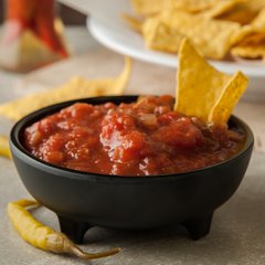 087803 Melamine Molcajete Bowl Ramekin 8 oz - Black