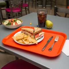 CT141824 Cafe® Fast Food Cafeteria Tray 14" x 18" - Orange