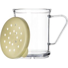 4260S04 SAN Shaker/Dredge With Cheese Lid 1 cup / 8 oz / Hole Dia 0.180 - Yellow